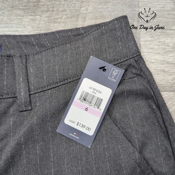 Tommy Hilfiger Striped Wide Leg Cargo Pants Size 6 - Picture 2 of 6